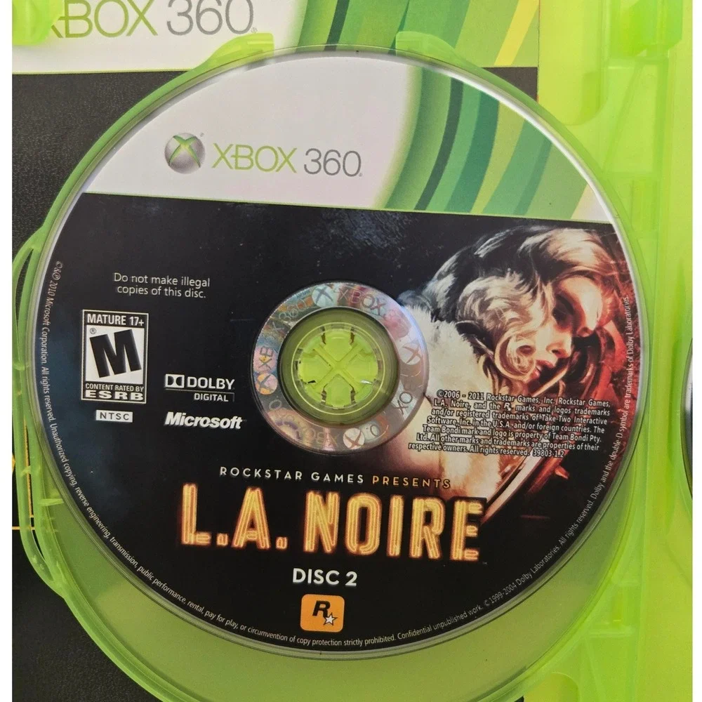 L.A. Noire - Xbox 360 - Complete CIB - 3 Discs W/ Manual Tested‎ & Working